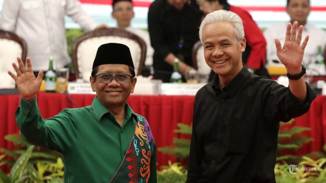 Calon Presiden dari PDI Perjuangan Ganjar Pranowo dan Bakal Calon Wakil Presiden dari PDI Perjuangan Mahfud MD (Foto : Istimewa)