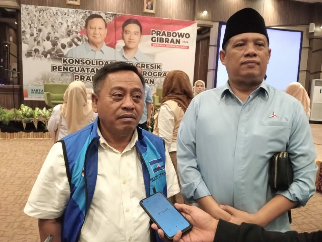 demokrat gresik tkd sudah solid prabowo gibran optimis menang satu putaran 