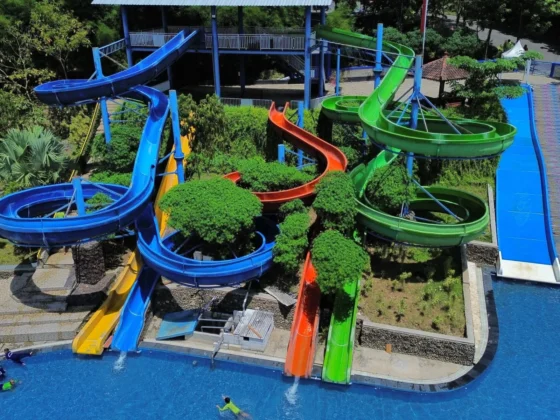 tower slide, wisata edupark madiun