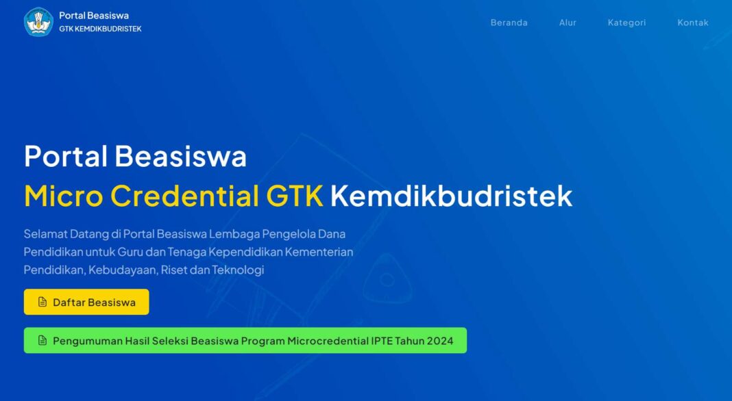 portal beasiswa micro credential gtk kemendikbudristek